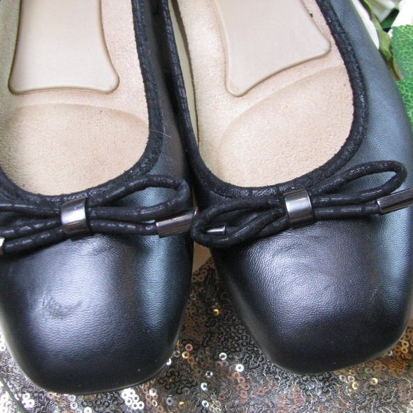 NIB Naturalizer black leather ballet flats 8 N - Picture 2 of 7